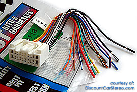 Toyota radio wire harnesses and wire colors