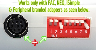 8-pin mini din only
