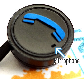 button with built-in microphone