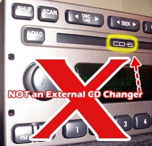 cd changer built-into radio is not external