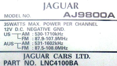 AiH-JAG99 Add-an-amp harness for select 1986-06 Jaguar radios with 6-pin output