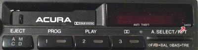 Acura 3403 radio is not compatible