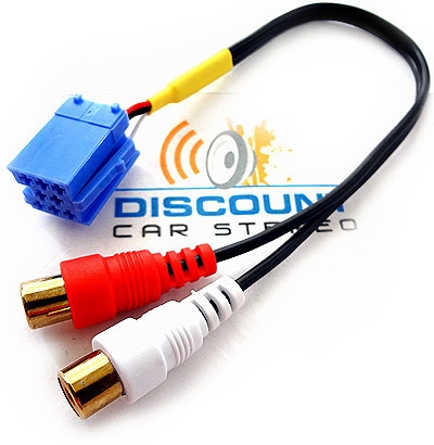 BLAU/8-RCA Auxilary Input Cable for select Blaupunkt and Becker Radios