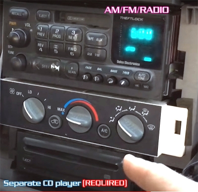 separate cd below climate controls