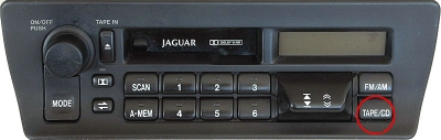 TAPE/CD button