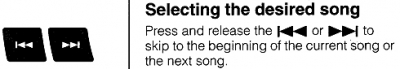 skip tracks from radio button