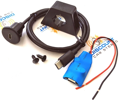 USBC-DM Universal dash mount "smart" charging kit for USB Type-C devices