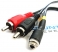 AUX-JACK Dash mount 3.5mm to RCA Audio Input Cable (3.5 ft.)